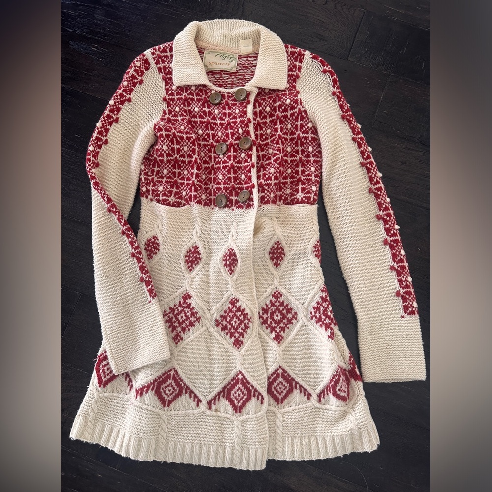 Anthropologie Rare Sparrow Lantern Mile Sweater Jacket Small